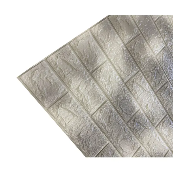 Листовая панель ПВХ GRACE  3D кирпич мягкая 3 мм 700x770 мм цвет дымчатый - изображение 2