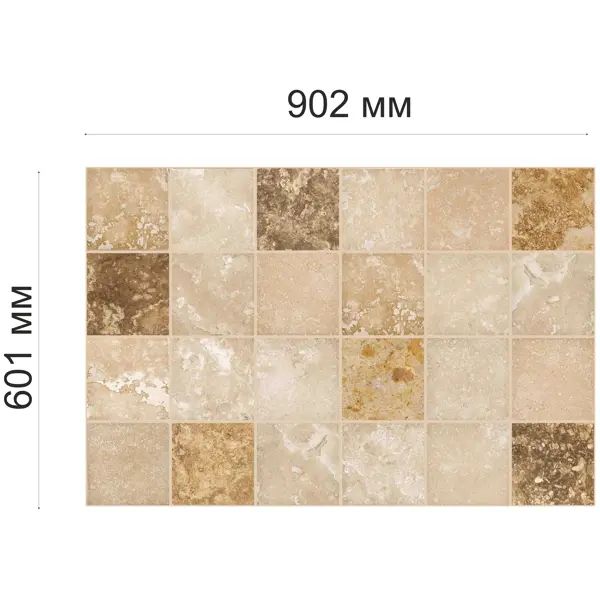 Листовая панель ПВХ GRACE Мрамор коричневый 902x601x0.5 мм 0.54 м2 - изображение 6