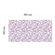 Листовая панель ПВХ GRACE 960x480x0.3 мм Мозаика сиреневая 0.46 м2 - изображение 9