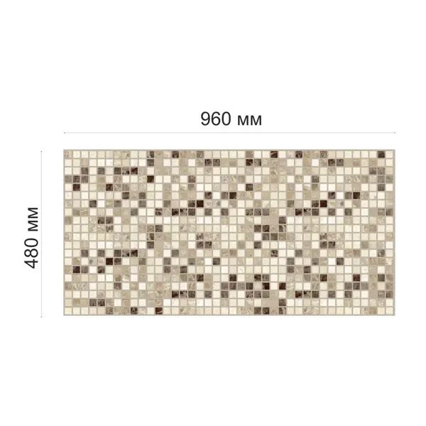 Листовая панель ПВХ GRACE 960x480x0.3 мм Мрамор бежевый 0.46 м2 - изображение 4