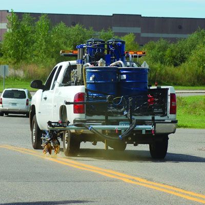 Разметочная машина Graco ROADPAK 2-PUMP Option 9 (большой бак для шариков) - изображение 2