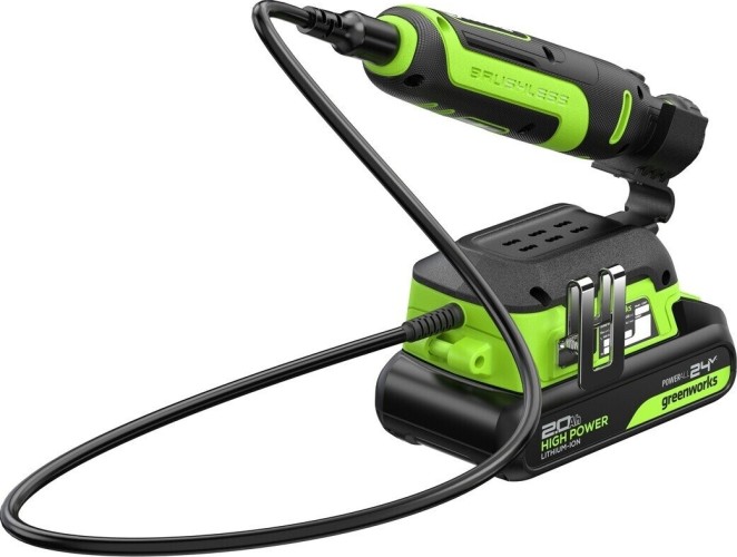 Гравер аккумуляторный GREENWORKS G24RT 24V, АКБ 2Ач и ЗУ 3200807CUA - изображение 5