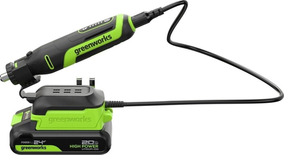 Гравер аккумуляторный GREENWORKS G24RT 24V, АКБ 2Ач и ЗУ 3200807CUA - изображение 2