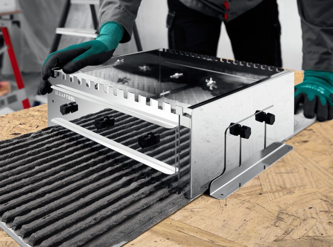 Гребенка KRAFTOOL BUNKER-4 08081 зуб полукруг 10х20 мм, раздвижная для плитки, нерж 08081 - изображение 3