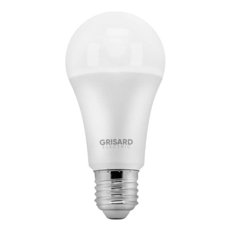 Лампа светодиодная GRISARD ELECTRIC А60 Е27 15Вт 6500К 220В, Холодный белый свет 100 шт
