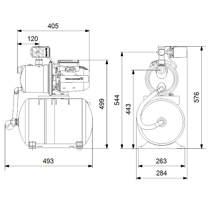 Самовсасывающий насос Grundfos JP 3-42 PT-H - изображение 2