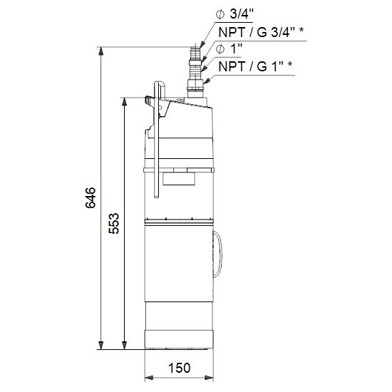 Погружной насос для колодцев Grundfos SBA 3-45 A - изображение 2