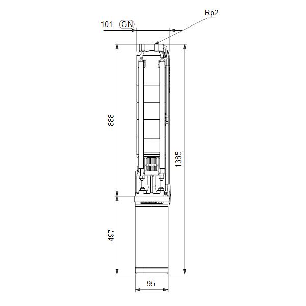 Насос скважинный Grundfos SP 9-13 3x400В - изображение 2