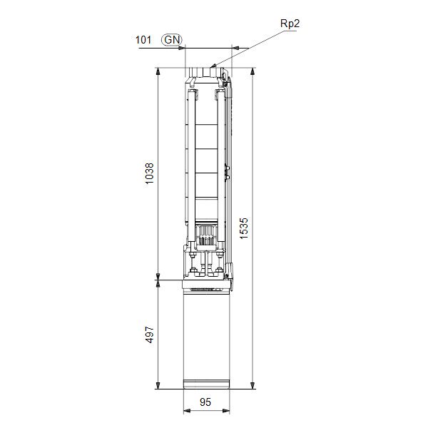 Насос скважинный Grundfos SP 9-16 3x400В - изображение 4