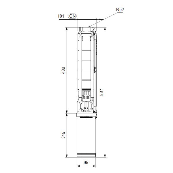 Насос скважинный Grundfos SP 9-5 1x230В - изображение 2