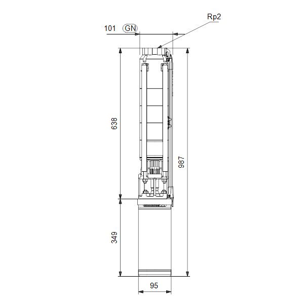 Насос скважинный Grundfos SP 9-8 3x400В - изображение 2