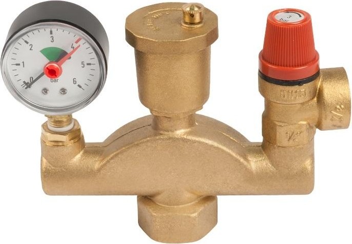 Группа безопасности UNIPUMP 1"-1/2" для систем отопления 90776