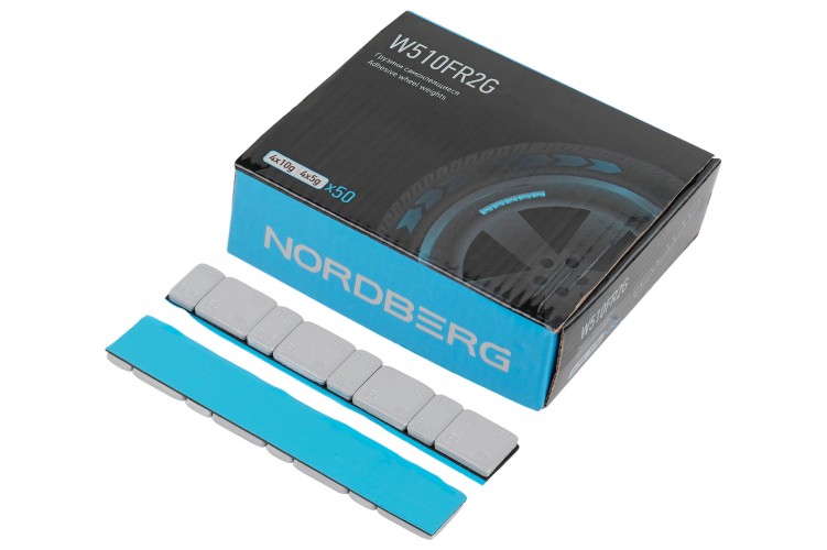 Грузики балансировочные NORDBERG W510FR2G самоклеящиеся (4х5+4х10 г),  50 лент W510FR2G