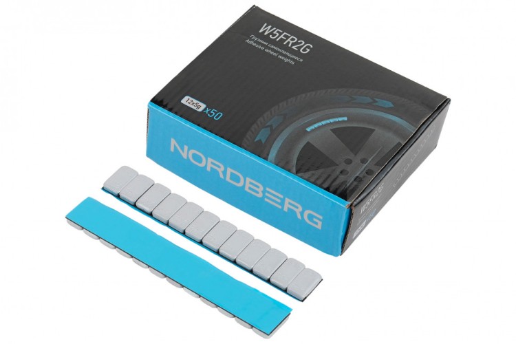 Грузики балансировочные NORDBERG W5FR2G самоклеящиеся (12х5 г),  50 лент W5FR2G