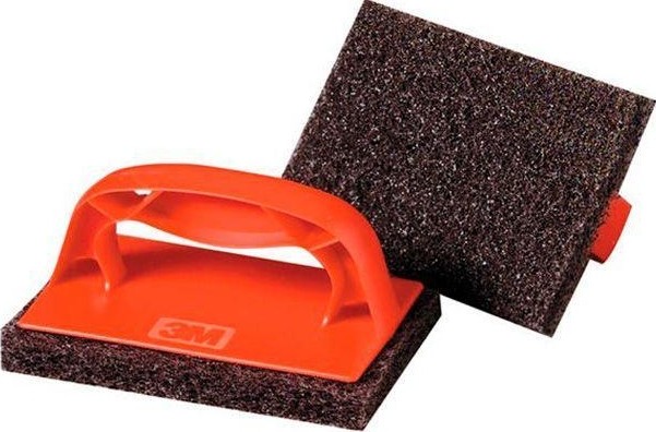 Губка для гриля с держателем 3M Scotch-Brite 9537 черная 7100082545