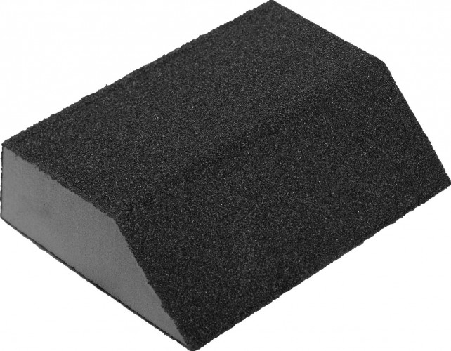 Губка шлифовальная ЗУБР Мастер четырехсторонняя угловая, р80, 100х68х42х26мм 35613-080