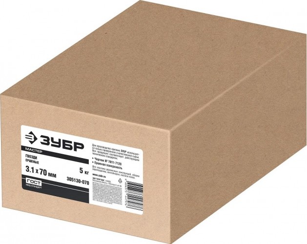 Гвоздь ершеный ЗУБР 3.1 х 70 мм (уп. 5 кг) 305130-070 - изображение 2