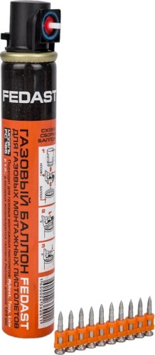 Гвоздь монтажный FEDAST 3.0 х 25 мм (уп.1000 шт.+ баллон) с кованым наконечником fd3025mgbpfc - изображение 3