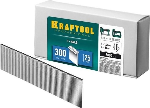 Гвозди KRAFTOOL тип 300 20 мм для нейлера 5000 шт 31785-20
