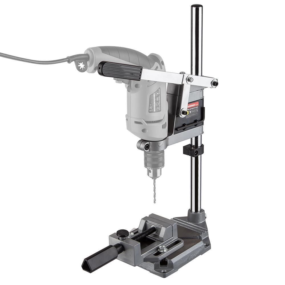 Стойка с тисками для дрели Hammer Flex STD60 высота 525 мм, шейка 43 мм, ход 60 мм