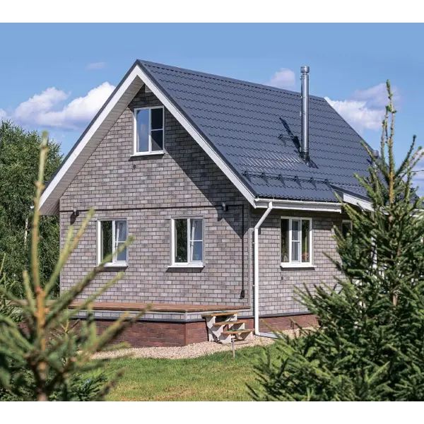 Фасадная плитка ТЕХНОНИКОЛЬ Hauberk 2.0 м2 серо-бежевый - изображение 6