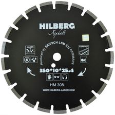 Диск алмазный Hilberg Asphalt Laser 350 мм (сегментный, с защитным зубом) - изображение 2