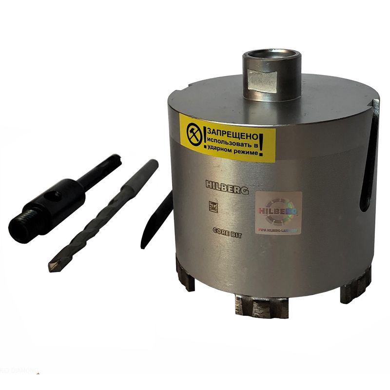Коронка алмазная по бетону Hilberg Laser 112 мм