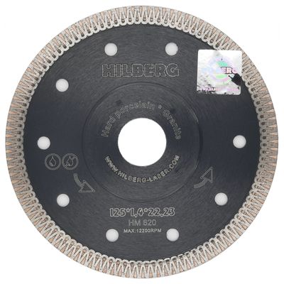 Диск алмазный сплошной Hilberg Super Ceramic Flange 125х28/3хM14 - изображение 6