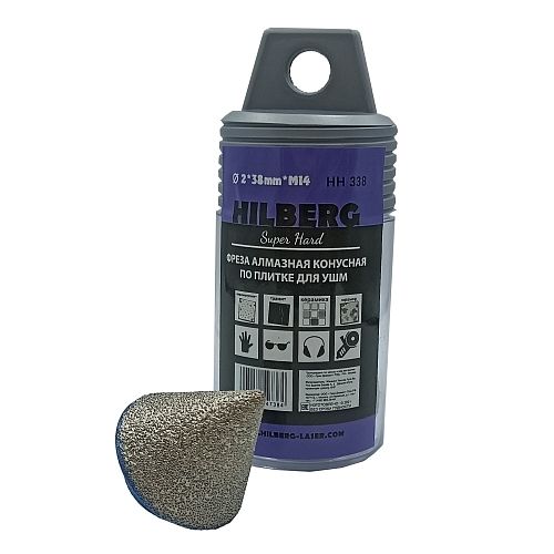 Фреза алмазная конусная по плитке Hilberg Super Hard 2-38 мм М14 HH338 - изображение 2