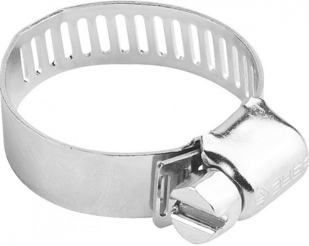 Хомут червячный из нержавеющей стали ЗУБР НХ-8П 8-13 мм, с просечной лентой 200 шт 37811-08-13-200