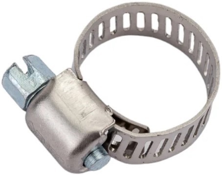 Хомут червячный из нержавеющей стали ЗУБР НХ-8П 10-16 мм, с просечной лентой 5 шт 37811-10-16-5