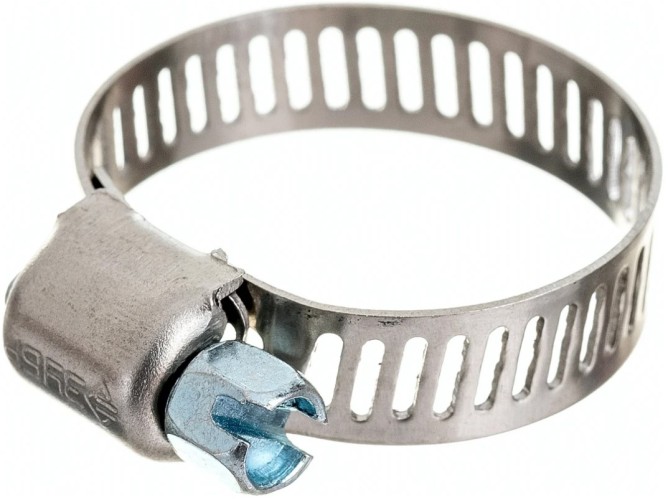 Хомут червячный из нержавеющей стали ЗУБР НХ-8П 13-26 мм, с просечной лентой 5 шт 37811-13-26-5