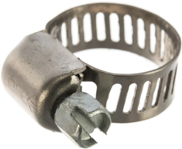 Хомут червячный из нержавеющей стали ЗУБР НХ-8П 8-13 мм, с просечной лентой 5 шт 37811-08-13-5