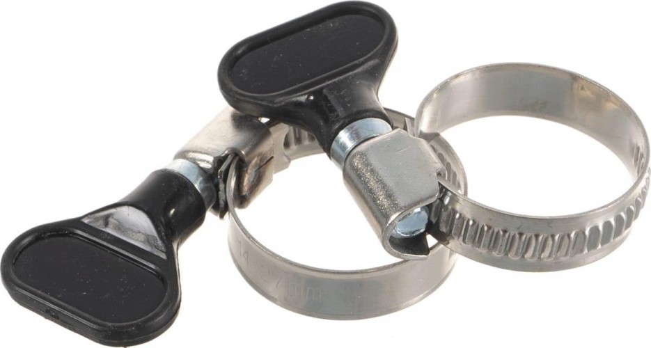 Хомут червячный с ключом QUATTRO ELEMENTI 14-27 мм нержавеющая сталь, 2 шт, в блистере 772-463