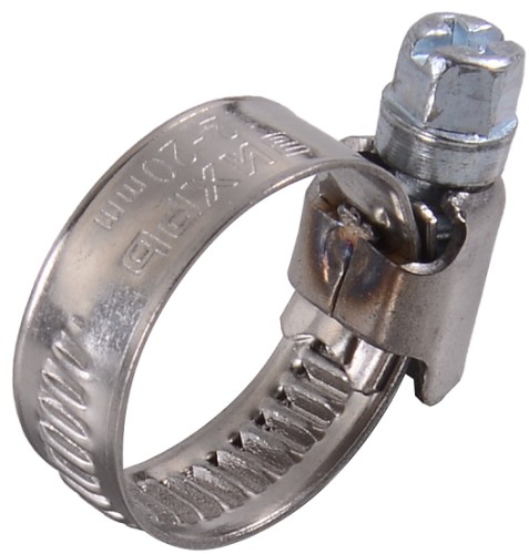 Хомут червячный ВИХРЬ 12 - 20 шириной 9 мм (уп.50 шт.) оцинкованный 73/9/1/21