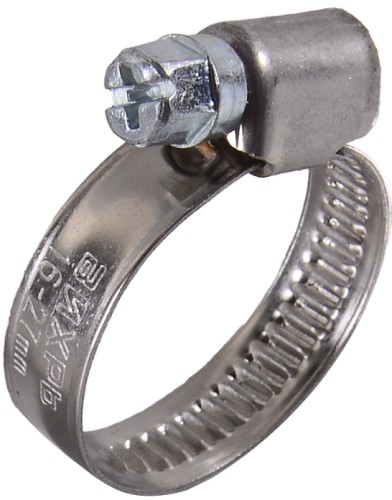 Хомут червячный ВИХРЬ 16 - 27 шириной 9 мм (уп.50 шт.) оцинкованный 73/9/1/22