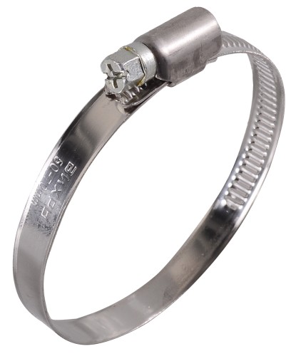 Хомут червячный ВИХРЬ 50 - 70 шириной 9 мм (уп.25 шт.) оцинкованный 73/9/1/26