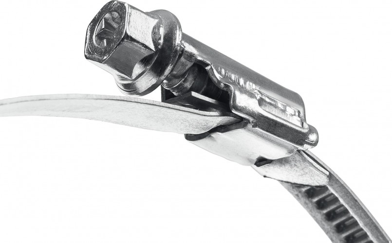 Хомут червячный ЗУБР X-9H 16-28 мм ширина 9 мм, цинк, 50 шт  37807-28 - изображение 3