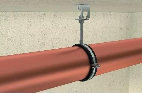 Хомут FISCHER  40 - 46 (1 1/4") для монтажа труб двухболтовый FRS А4 560597 560597 - изображение 2