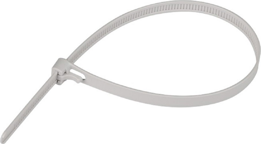 Хомут пластиковый ЕВРОПАРТНЕР PRM 300 x7.5 многоразовый (50 шт.), серый 88327