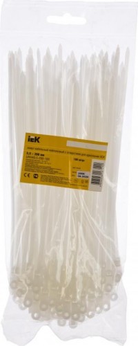 Хомут пластиковый IEK 3.5х200 нейлон кабельный с отвер. для креп. хок (уп. 100шт) UHH40-5-200-100 - изображение 3