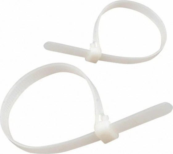 Хомут пластиковый IEK 4.8х350 нейлон кабельный бел. (уп. 100шт) UHH31-D048-350-100