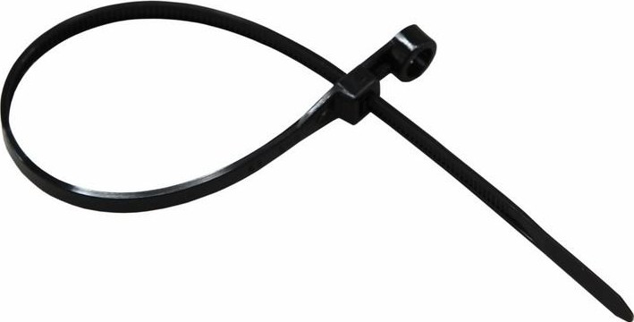 Хомут пластиковый под винт REXANT 150x3,6 мм, черный упаковка 100 шт. 07-0155