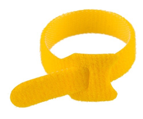 Хомут пластиковый REXANT 150х12 мм, желтый многоразовый (упак. 12 шт.) 07-7152