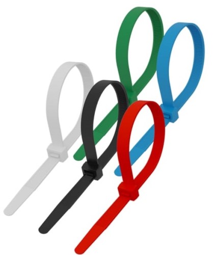 Хомут пластиковый REXANT 150x2,5 мм, цветная упаковка 25 шт. 07-0158-25