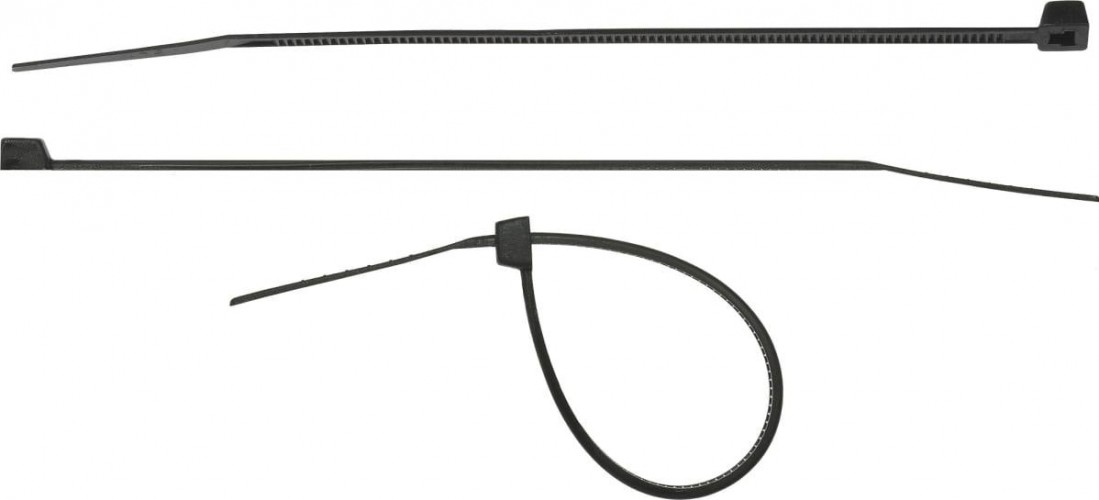 Хомут пластиковый Сибин ХС-Ч 9.0х760 мм, 50 шт, нейлоновые, черные 3788-90-760