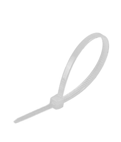Хомут пластиковый ВИХРЬ 2,5 х 100 (уп.100 шт) белый 73/9/1/10 - изображение 2