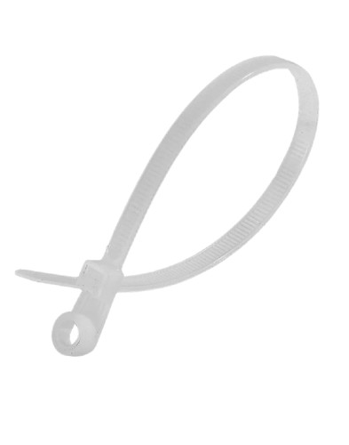 Хомут пластиковый ВИХРЬ 4,8 х 200 (уп.100 шт.) белый, под винт 73/9/1/34