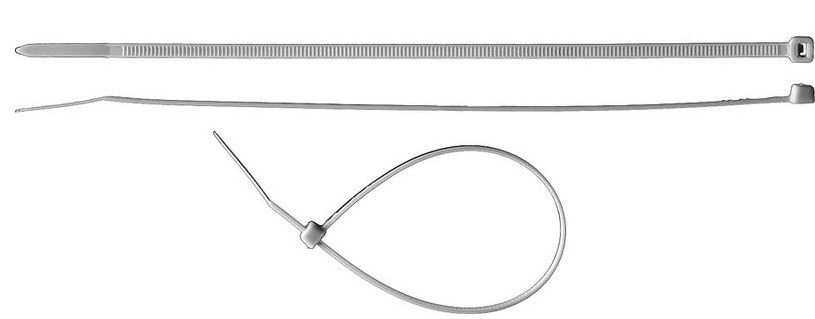 Хомут пластиковый ЗУБР ПРОФЕССИОНАЛ белые кс-б1, 9x650 мм, 50 шт, нейлоновые, 309010-90-650