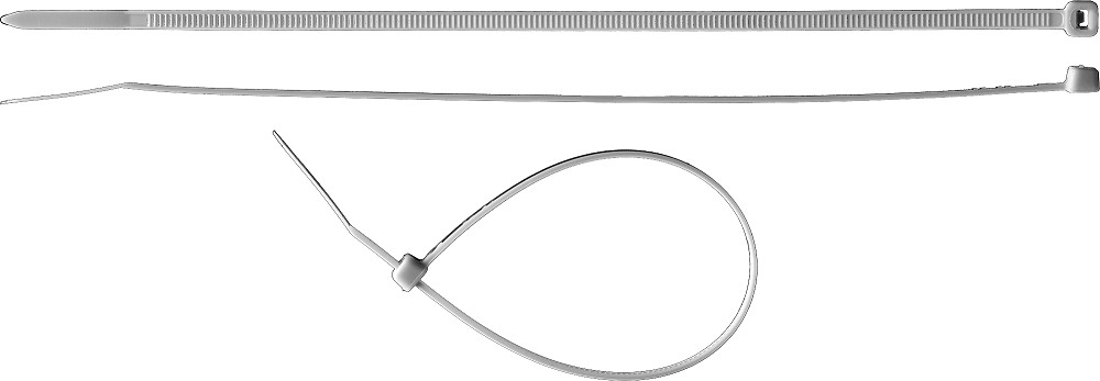 Хомут пластиковый ЗУБР ПРОФЕССИОНАЛ белые кс-б1, 3.6x370 мм, 100 шт, нейлоновые, 309010-36-370